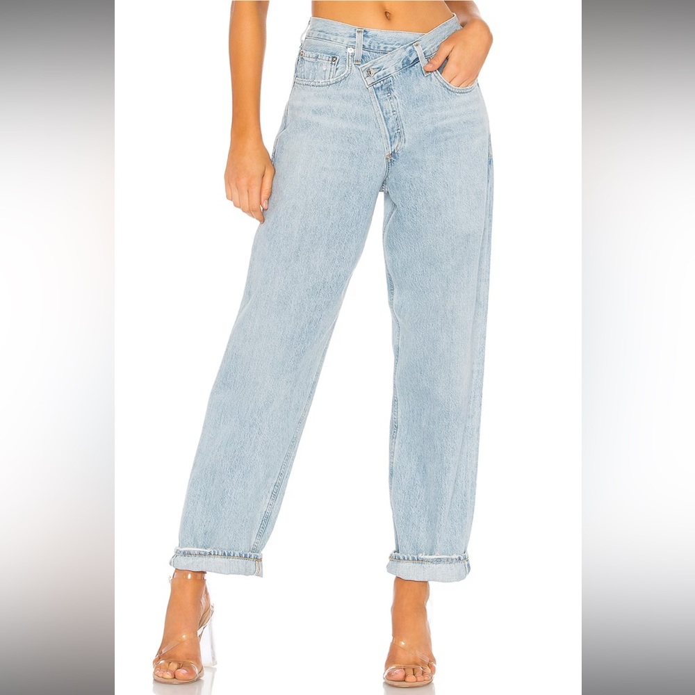 Agolde Light Wash Straight Leg Jeans